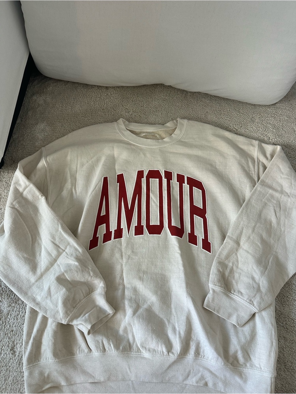 Anthropologie Cream Fleece Pullover